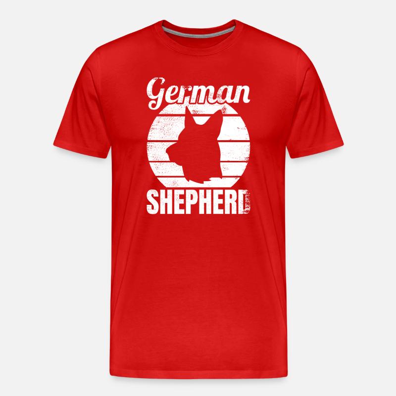 German Shepherd - Männer Premium Bio T-Shirt - Rot