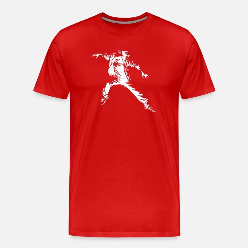 Breakdance Sketch - Men's Premium Organic T-Shirt - red