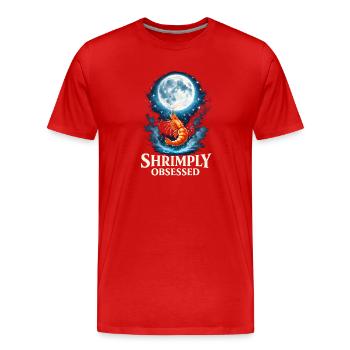 Folie des crevettes | Aquarium des crevettes - T-shirt bio Premium Homme - rouge - Devant - Damien (186cm)