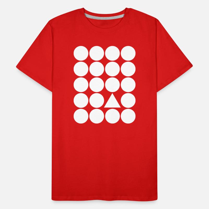Geometric Grid Triangle Accent Men's Premium Organic T-Shirt