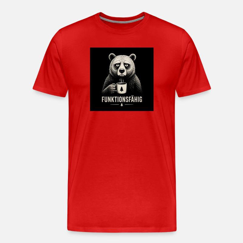 Bär FUNKTIONSFÄHIG 1 - Männer Premium Bio T-Shirt - Rot