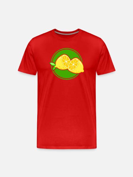 lemon - Men's Premium Organic T-Shirt - red