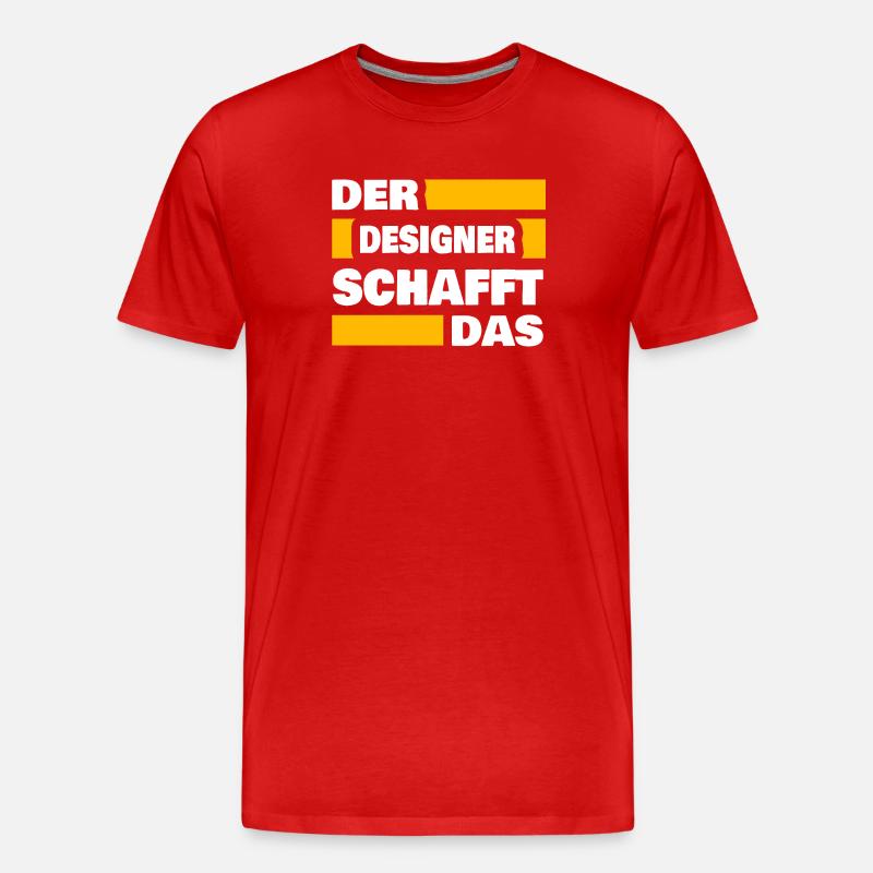 Beruf Designer - Männer Premium Bio T-Shirt - Rot