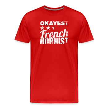 Coriste moyen - T-shirt bio Premium Homme - rouge - Devant - Damien (186cm)