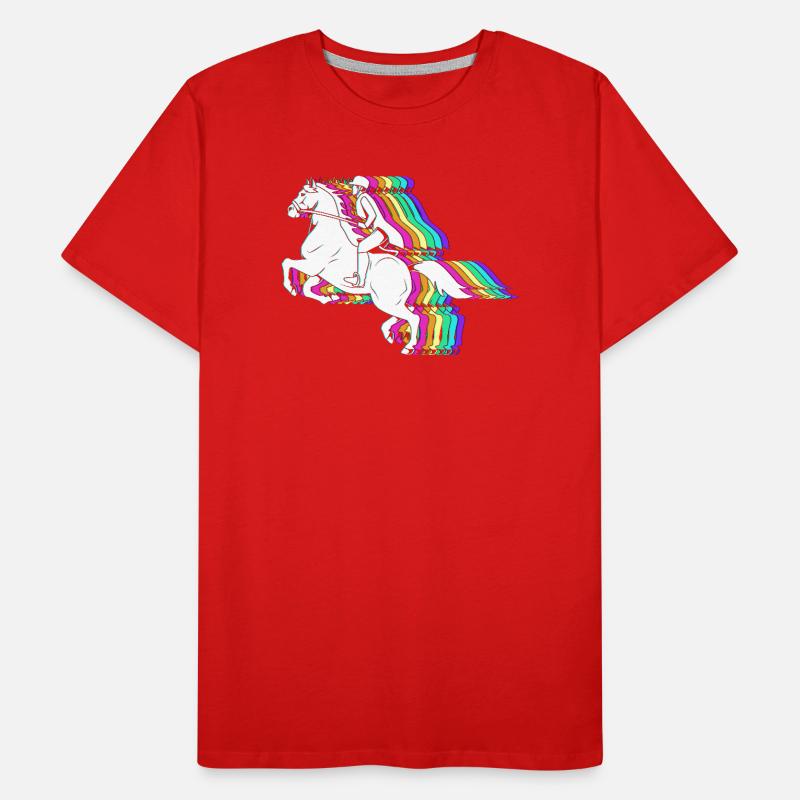 Courses de chevaux T-shirt bio Premium Homme