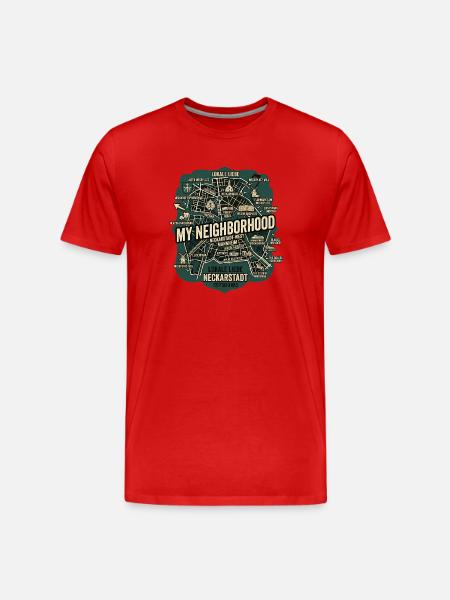 Mannheim Neckarstadt - Männer Premium Bio T-Shirt - Rot