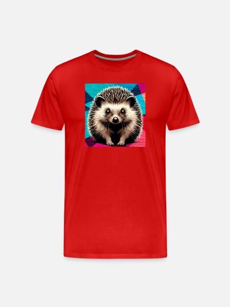 hérisson - T-shirt bio Premium Homme - rouge
