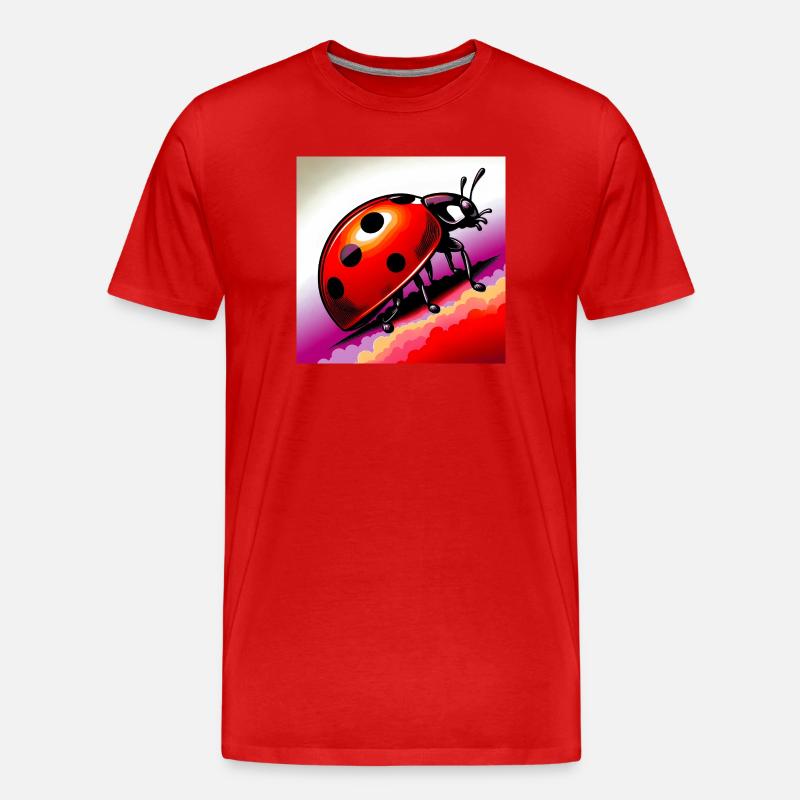 Marienkäfer - Männer Premium Bio T-Shirt - Rot