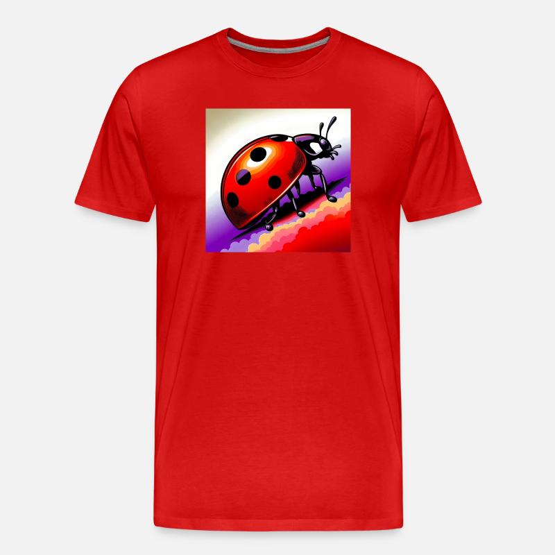 Marienkäfer - Männer Premium Bio T-Shirt - Rot