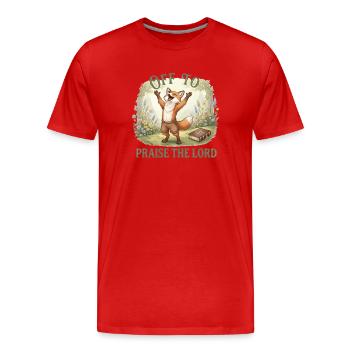 To praise the Lord Christian Fuchs - Men's Premium Organic T-Shirt - red - Front - Damien (186cm)
