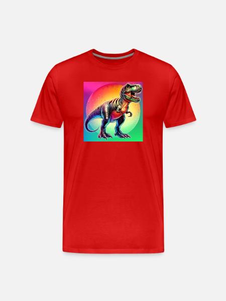 dinosaure - T-shirt bio Premium Homme - rouge