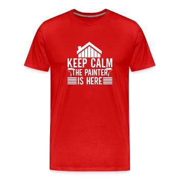 House Painter Hilarious Designs Unique Gifts - Männer Premium Bio T-Shirt - Rot - Vorne - Damien (186cm)