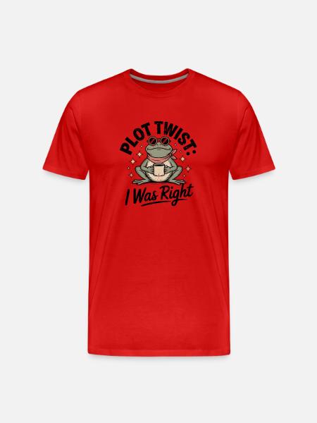 Plot Twist Frog : J’avais raison - T-shirt bio Premium Homme - rouge