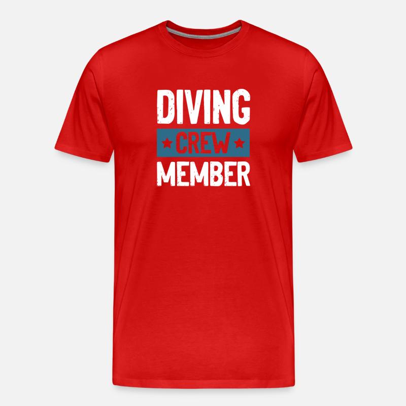 Équipage de plongée - T-shirt bio Premium Homme - rouge