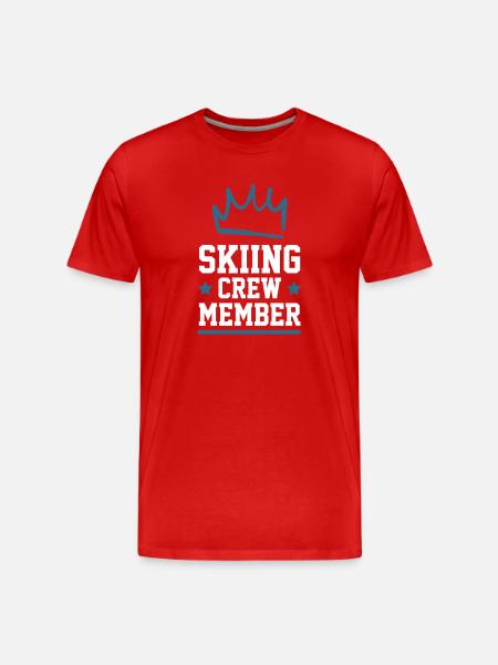 Équipe de ski - T-shirt bio Premium Homme - rouge