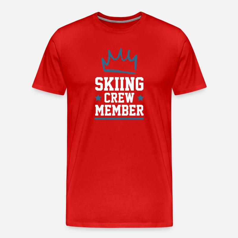 Équipe de ski - T-shirt bio Premium Homme - rouge