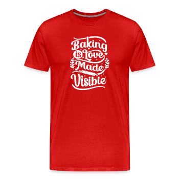 baking is love made visible - Männer Premium Bio T-Shirt - Rot - Vorne - Damien (186cm)