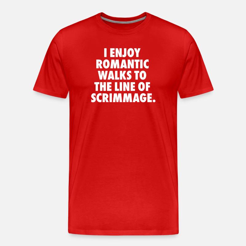 Romantisches Übungslinie-Tee - Männer Premium Bio T-Shirt - Rot