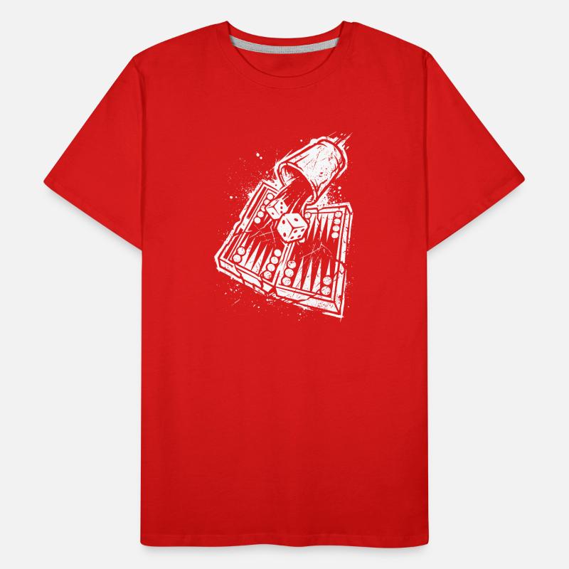 Backgammon | Board Game | Gift Men's Premium Organic T-Shirt