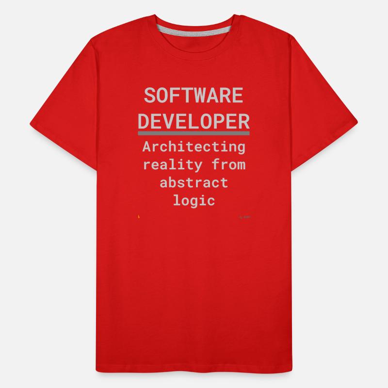 Software Developer: Logik trifft Realität Männer Premium Bio T-Shirt