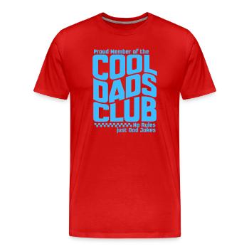 Cool Dads Club - Papa Vatertag Geschenk - Männer Premium Bio T-Shirt - Rot - Vorne - Damien (186cm)