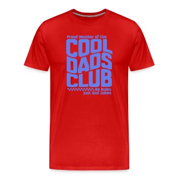 Cool Dads Club - Papa Vatertag Geschenk - Männer Premium Bio T-Shirt - Rot - Vorne - Damien (186cm)