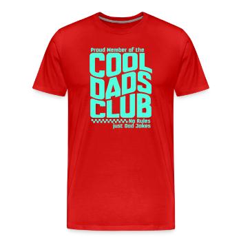 Cool Dads Club - Papa Vatertag Geschenk - Männer Premium Bio T-Shirt - Rot - Vorne - Damien (186cm)