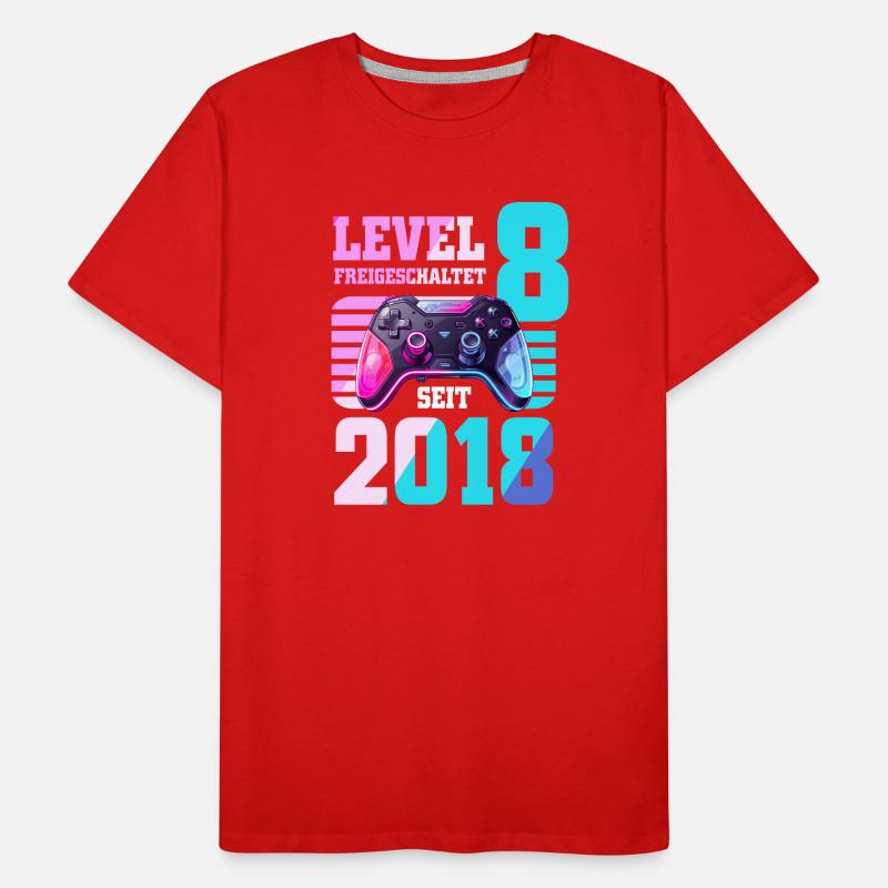 8. Geburtstag Junge Mädchen 2018 Gaming Level 8 Männer Premium Bio T-Shirt