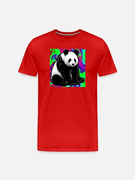 panda - T-shirt bio Premium Homme - rouge