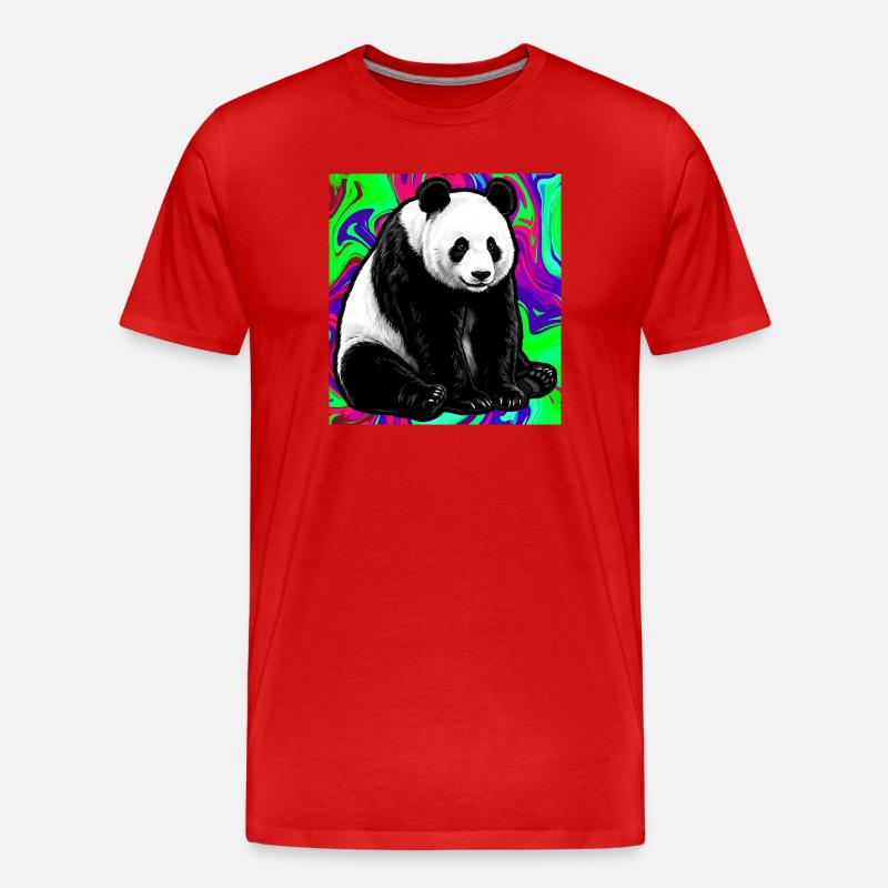 panda - T-shirt bio Premium Homme - rouge