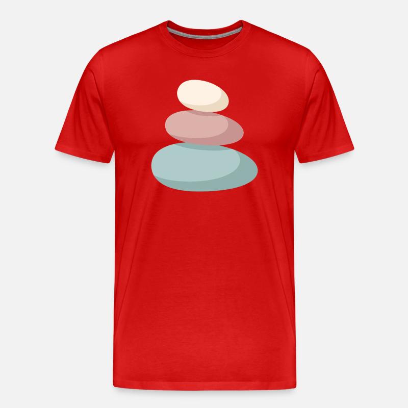 Pastel Stone Stack - Men's Premium Organic T-Shirt - red