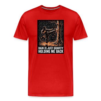 Kampfkunst Spruch - Männer Premium Bio T-Shirt - Rot - Vorne - Damien (186cm)