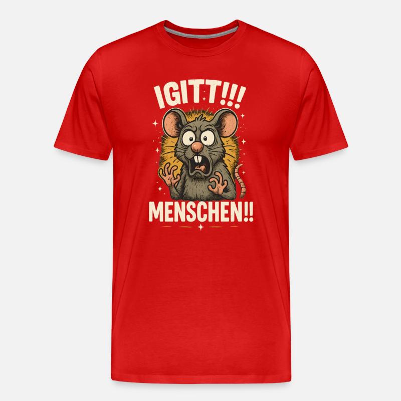 Igitt Menschen - Männer Premium Bio T-Shirt - Rot