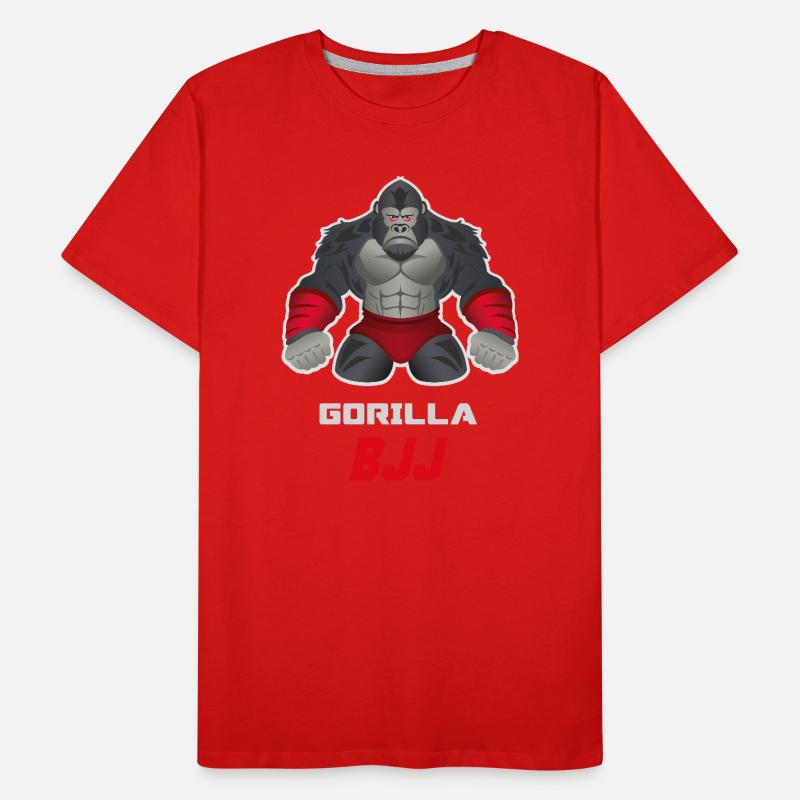 Gorilla BJJ Grappling Beast Design Männer Premium Bio T-Shirt