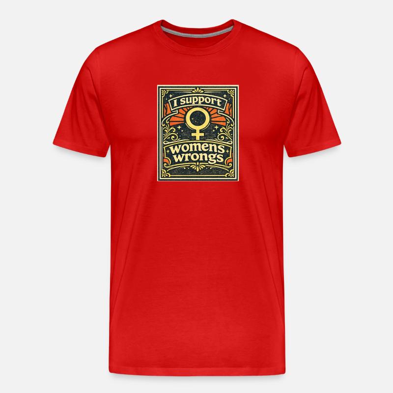 Support Women's Rights Emblem - Männer Premium Bio T-Shirt - Rot