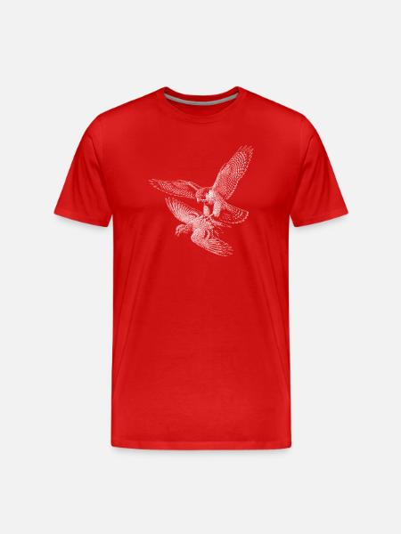 peregrine falcon - Men's Premium Organic T-Shirt - red