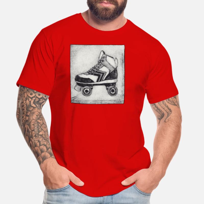 Roller Roller Retro - Sculpté à la main imprimable T-shirt bio Premium Homme