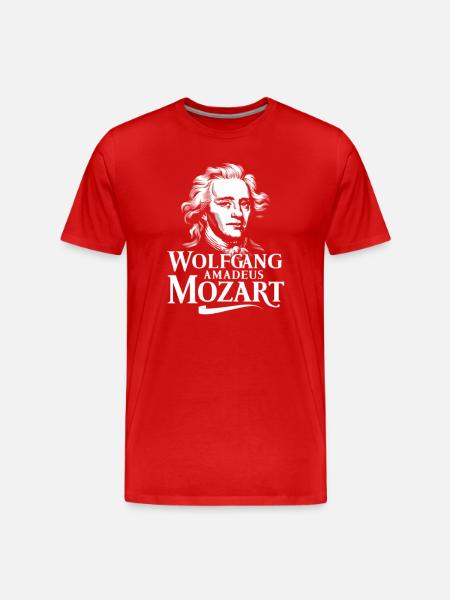 Wolfgang Amadeus Mozart Classical Music Composer - Men's Premium Organic T-Shirt - red