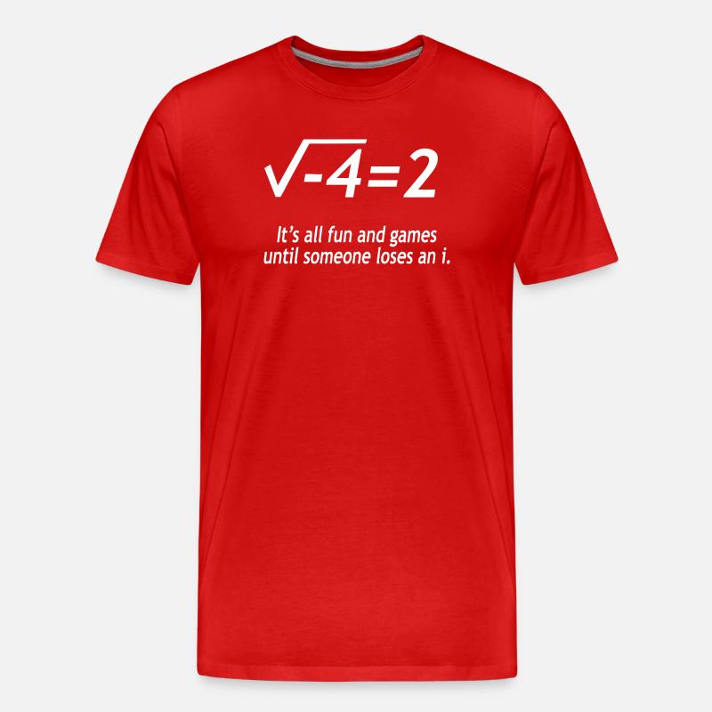 Funny Math Joke - Men's Premium Organic T-Shirt - red