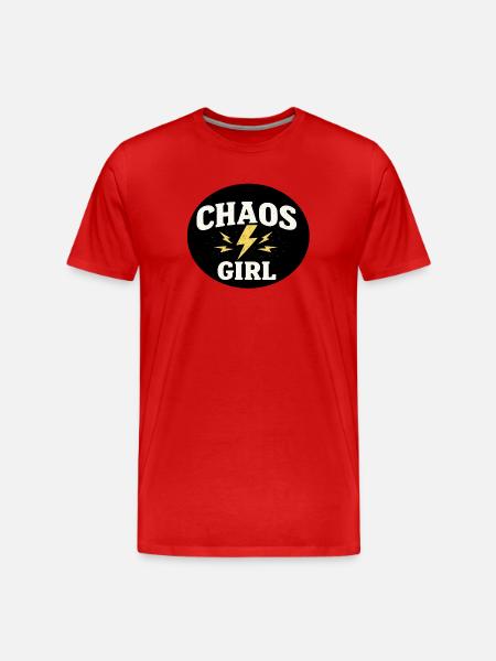 Chaos Girl - Men's Premium Organic T-Shirt - red