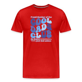 Cool Dads Club - Papa Vatertag Geschenk - Männer Premium Bio T-Shirt - Rot - Vorne - Damien (186cm)