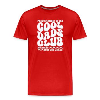 Cool Dads Club - Papa Vatertag Geschenk - Männer Premium Bio T-Shirt - Rot - Vorne - Damien (186cm)