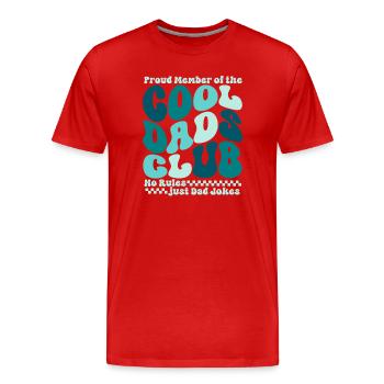 Cool Dads Club - Papa Vatertag Geschenk - Männer Premium Bio T-Shirt - Rot - Vorne - Damien (186cm)