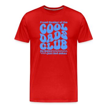 Cool Dads Club - Papa Vatertag Geschenk - Männer Premium Bio T-Shirt - Rot - Vorne - Damien (186cm)