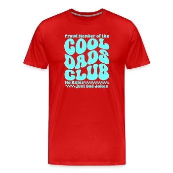 Cool Dads Club - Papa Vatertag Geschenk - Männer Premium Bio T-Shirt - Rot - Vorne - Damien (186cm)