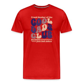 Cool Dads Club - Papa Vatertag Geschenk - Männer Premium Bio T-Shirt - Rot - Vorne - Damien (186cm)