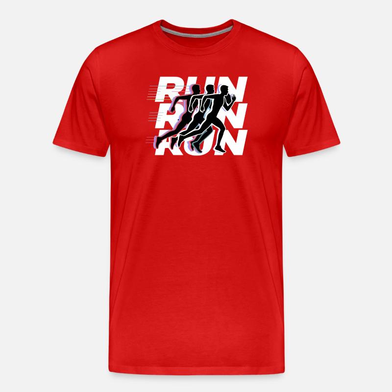 Silhouettes de course - T-shirt bio Premium Homme - rouge