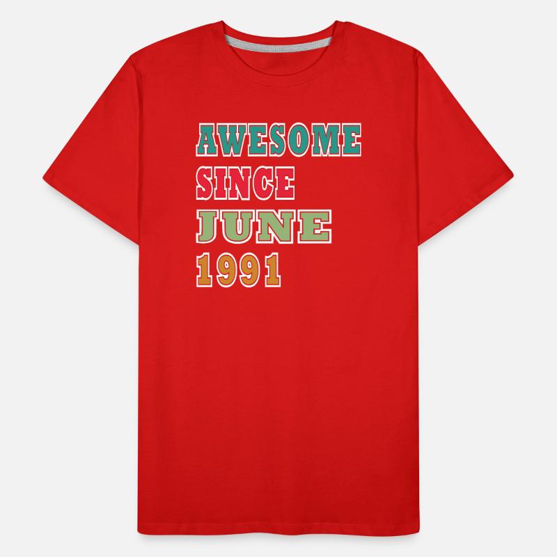 Awesome Seit Juni 1991 Männer Premium Bio T-Shirt