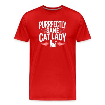 Parfaite Chat Parfaite - T-shirt bio Premium Homme - rouge - Devant - Damien (186cm)