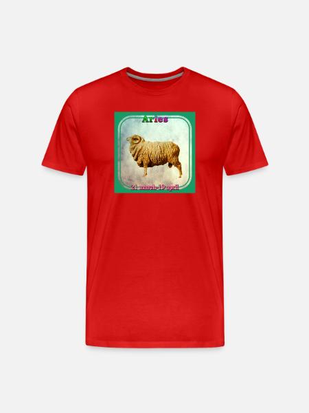 Widder - Männer Premium Bio T-Shirt - Rot